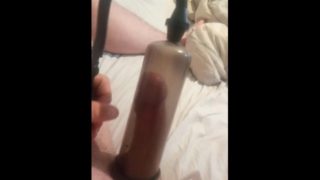 Pumping my cock hard before shooting big load