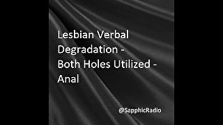 Lesbian Dirtytalk Degradation Audio - Both holes utilized - ANAL [F4F]