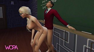 ⭐WOPA - THE TEACHER BETRAYS HER HUSBAND WITH STUDENT. [3D PORN]