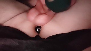 Butt plug and gush vibe play