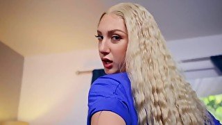 Fuck on camera stimulates the blonde to perform household chores