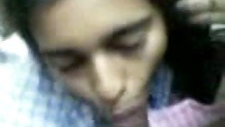 My cute and petite Sri Lankan teen girlfriend plays with my cock