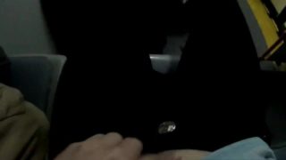 POV - Naughty babe masturbates on a public bus