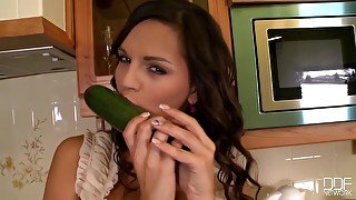 Eve Angel In Veggie Day Masturbation