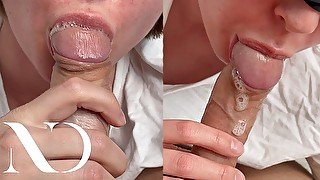 The Sloppiest Blowjob, Oral Creampie. (POV ZOOM - Closeup 1080p)