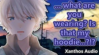 Boyfriend catches you stealing his hoodie😲(ASMR)(Playful banter)(Cuddles)(Kissing)(Cute)(Sweet)