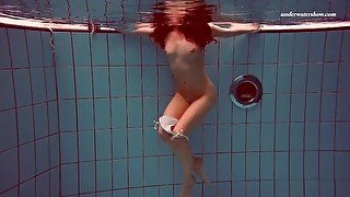 Watch Alla swim naked in the hot pool