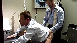 Office Fucking Session With Two Hung Guys In Suits