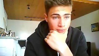 German shy cute boy shows his big cock ass 1st time cam