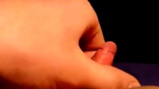 Hairy woman plays with her huge clit