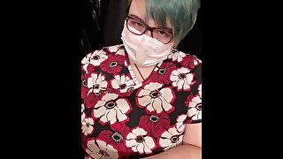 Nurse plays with cum