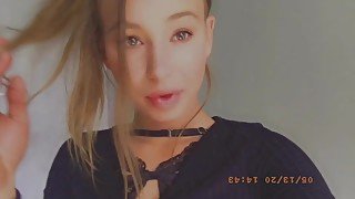 Hot girl talks dirty with cum instruction