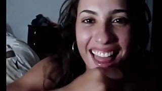 Amateur facial cumshot and licked the sperm