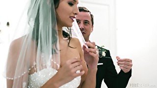 Cock hungry bride Bella Rolland gets fucked by his best man