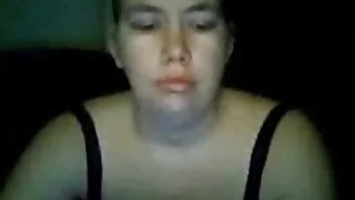 Busty amateur slut speaks with her BF via skype