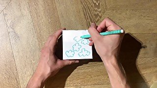 ASMR drawing clouds