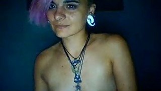 What lovely pierced nipples this Romanian camgirl has and I love her twat