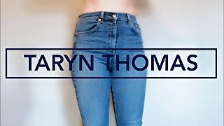 Hot Babe Big Booty Tight Jeans Anal Brunette Dirty Talking Taryn Thomas