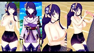 【エロゲーコイカツ！】原神 雷電将軍3DCG巨乳アニメ動画[Hentai Game Koikatsu! Genshin Raiden Shogun (Anime 3DCG Video)]