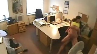 Security camera shows couple fucking