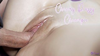 Closeup Creamy Pussy Fuck with Creampie - Hard Sex