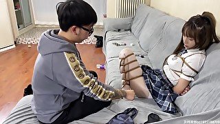 Chinese Bondage - Bad Girl Punished In Pantyhose