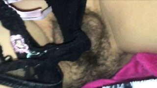 Closeup Ejaculation on a hairy vagina