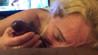 white milf sucking bbc and saying we are not fucking but we did