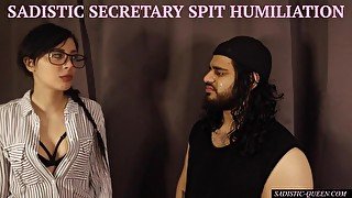 Sadistic Secretary Spit Humiliation - {HD 1080p} (Preview)