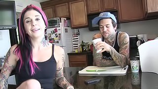 Big booty girl with tats and piercings has POV hardcore sex