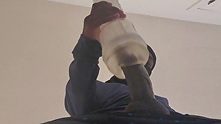 Sexy boxer briefs and fleshlight blowjob huge creampie cumshot