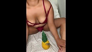 Thicc Latina has real orgasm from clit stimulation