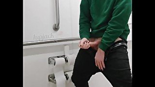 pissing so hard I had to cum at work