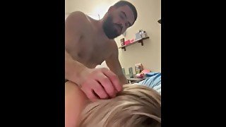 MILF gets hair pulled and fucked hard from behind