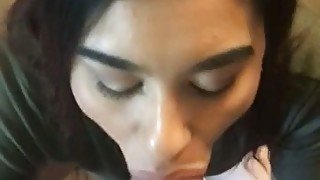 My GF is a professional blowjob giver and her lips are made for cock sucking