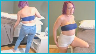 Big Tits MILF Modeling Several Pairs Of Granny Panties - TEASER