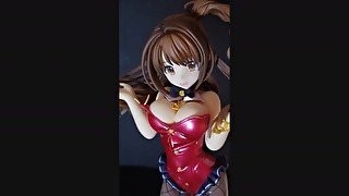 Cumshot from off-screen to Bunny Girl's Big boobs uduki-chan (Figure)