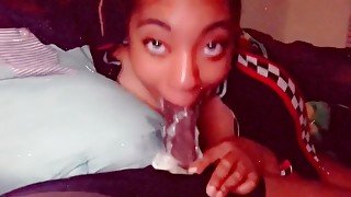 She Came Back For More Of This Big Black Cock Only To Get Her Wet Throat Pump A Cum Bbc Vs Ebony