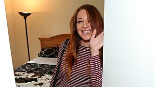 Very hot teen Montana Joleigh cheats on her boyfriend with an athlete