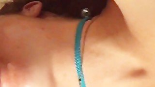 Blowjob by handcuffed sexy teen bondage pt1