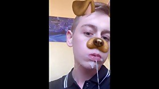 White Slutty Boi Self Facial Cumpilation 2