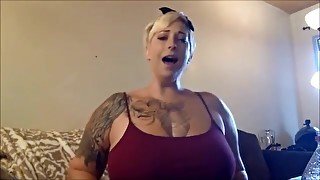 Big tits burping