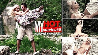 Blonde beauty Jasmine Rouge hot fuck outdoors