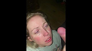 Submissive Slut Begs For Cum On Her Face