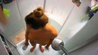 After shower solo my Mom on hidden camera