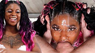 CherrySlurpeexx Sloppy Spit FACEFUCK *SO WET* *THROAT PIE*  Deepthroat Blowjob Compilation