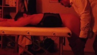 recording of cheating wife - tied to the massage table fucked in the ass and made to squirt