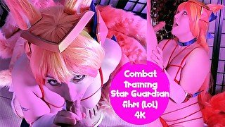 Star Guardian Ahri Combat Training 4K FULL VID OmankoVivi Cosplay League of Legends Ahegao