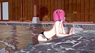 Quintessential Quintuplets: has sex in a private hottub