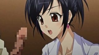 Busty hentai Japanese sucking bigcock and swallowing cum